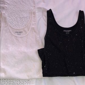 2 sequin tank tops